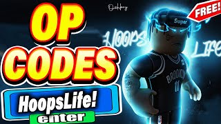 ALL NEW SECRET OP CODES In Roblox Hoops Life Codes [upl. by Eimirej]