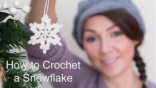 How To Crochet a Snowflake [upl. by Ocimad]