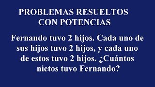 PROBLEMAS CON POTENCIAS [upl. by Zarla]