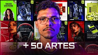 CRIANDO MAIS DE 50 ARTES EM APENAS UM VÍDEO [upl. by Anagrom]