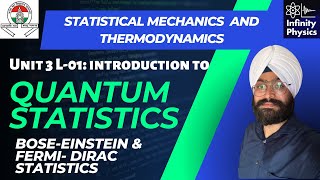 Unit 3 L 01 Introduction to Quantum Statistics  Statistical Mechanics and Thermodynamics  BSc II [upl. by Naihtsirc]