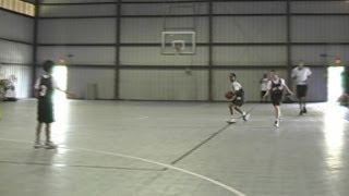 9 year old kid amazing half court buzzer beater [upl. by Annawal]