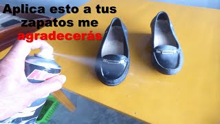 Como dar BRILLO A ZAPATOS de cuero RENOVANDO objetos de plásticos y otros materiales [upl. by Enilraep]