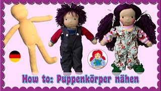 DIY  Nähanleitung Waldorf Puppenkörper  Sami Doll Tutorials [upl. by Nnyw]