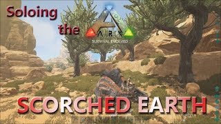 Morellatops and the TERROR of the Terror bird Soloing the Ark in Scorched Earth E3 [upl. by Ahsaek535]