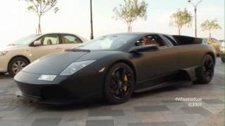 Matte Black Lamborghini Murcielago LP640 Cruising [upl. by Massey697]