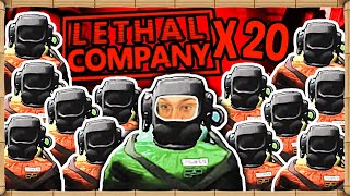 LETHAL COMPANY WITH 20 PEOPLE IS INSANITY  Bigger Lobby Mod [upl. by Eanrahc]