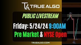 NYSE Live Stream Strategies to Beat Hindsight Traders with True Algo [upl. by Akedijn]