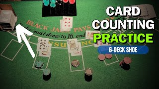 Card Counting Practice with 6 Deck Shoe [upl. by Amata]