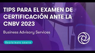 Tips para el examen de certificación ante la CNBV [upl. by Tellford]