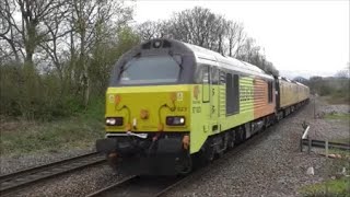 Colas Rail 67023 Stella  027 Charlotte tear through Tiverton Parkway on a test train 090421 [upl. by Ian563]