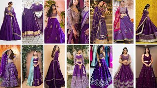 Latest purple 💜 colour lehenga designs for girls and women ।। 💜 लहंगा डिजाइन।। [upl. by Airegin]