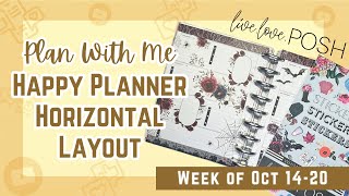 Plan With Me Happy Planner Horizontal Layout  Week of Oct 14th [upl. by Ahsocin295]