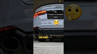 Cold start Tuned RS5 29TT resonator delete automobile tuned boosted audi fast dragrace race [upl. by Lilllie]