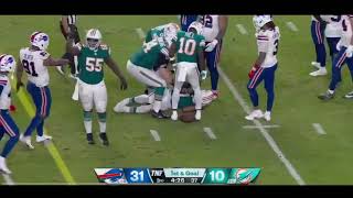 Tua Tagovailoa Injury Concussion  Miami Dolphins vs Buffalo Bills TNF [upl. by Glenna644]