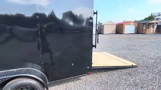 7x16 Enclosed Cargo Trailer toy hauler wirh ETrack [upl. by Yelrahs696]