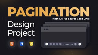 Build Pagination in Website using HTML CSS and JavaScript  Complete Frontend UI Design Project [upl. by Terrye]