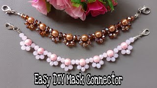 Tutorial Konektor Masker Kristal dan Mutiara Sintetis  Easy DIY Mask Connector [upl. by Toshiko]