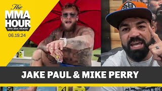 Jake Paul and Mike Perry Furiously Trade Insults In Wild FaceToFace Interview  The MMA Hour [upl. by Falk]