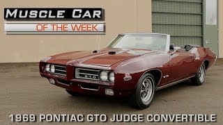 1969 Pontiac GTO Judge Convertible Muscle Car Of The Week Video Episode 159 [upl. by Novaat]