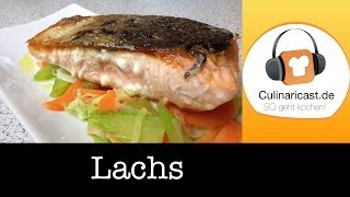 Lachs braten mit Haut  richtig knusprig und saftig [upl. by Yud]