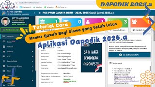 Tutorial Cara Peng Inputan Nomor Ijazah Bagi Siswa yang telah lulus di Aplikasi Dapodik 2025 [upl. by Peggir609]