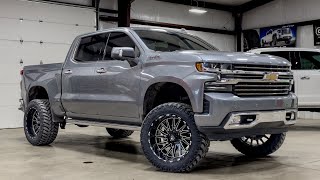 Chevy HighCountry with 6” zone lift  32550r22s on 22x12 [upl. by Atnek]