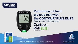 Performing a Blood Glucose Test  CONTOUR PLUS ELITE  mmoll  South Africa enZA [upl. by Eisned773]