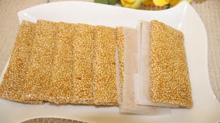 তিলের খাজা রেসিপি  Sesame Seeds Bar Recipe  Tiler Khaja Bangla Recipe [upl. by Adyeren944]