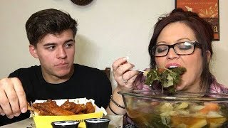 Mukbang  Homemade Portuguese Kale Soup Buffalo Wild Wings 💋 [upl. by Stamata]