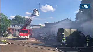 Brand einer Autowerkstatt in Achern  02062018 [upl. by Harvie]