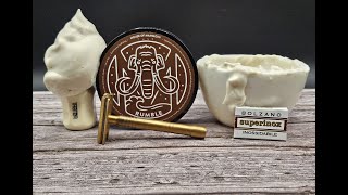 House of Mammoth quotRumblequot Shave Soap  Yates Precision Brass Razor [upl. by Grimes]