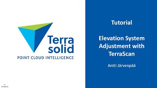 Elevation system adjustment with TerraScan [upl. by Kcirtemed623]