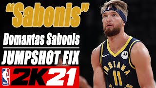 Domantas Sabonis Jumpshot Fix NBA2K21 with SidebySide Comparison [upl. by Neelasor]