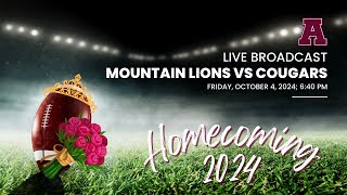 HOMECOMING GAME Football Altoona Mountain Lions vs Harrisburg Cougars 1042024 [upl. by Hildy]