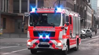 MASSIVER BULLHORN amp PRESSLUFT EINSATZ Feuerwehr BF FrankfurtMain HD [upl. by Yeldahc]