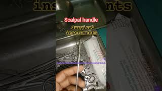 Scalpal handle  ￼A scalpel is a bladed surgical instrument used to make cuts into the body [upl. by Letreece476]