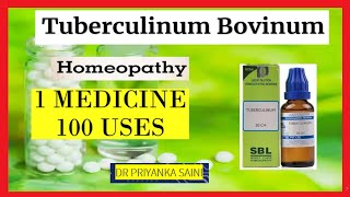 Tuberculinum Bovinum Homeopathic Medicine 1 medicine 100 uses TB ASTHMA drpriyankashomeopathy [upl. by Arrahs]