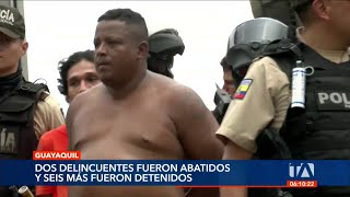 2 delincuentes fueron abatidos y 6 fueron detenidos por la Policía en Guayaquil [upl. by Enyawal]