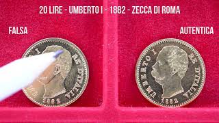 20 Lire in Oro  Umberto I 1882  Zecca di Roma [upl. by Farron]