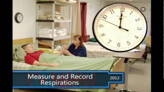 Measure and Record Respirations CNA Skills [upl. by Bannerman449]