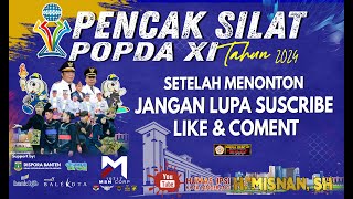 LIVE STREAMING  PENCAK SILAT POPDA XI  KOTA TANGERANG  BANTEN 2024  DAY 2 [upl. by Lumbye]