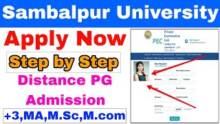 Sambalpur University PEC Distance PG Admission 2024How To Apply Step by Step Process 2024 Odisha [upl. by Einahpet820]