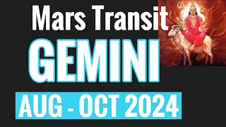 Mars Transit GEMINI  WHICH WAY TO GO ALL SIGNS Aug 27th  Oct 20th [upl. by Dnyletak863]