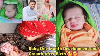 Baby One Month Development and Growth After Birth🥰 Daily vlog Familyvlog Delivery Vlog RituampAjayvlog [upl. by Auohs913]