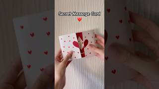 DIY Heart Secret Message Card For Boyfriend 💗 handmadecards valentinesday [upl. by Aitnahs]