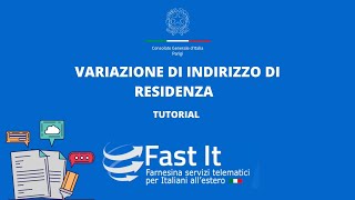 VIDEO TUTORIAL VARIAZIONE RECAPITO DI RESIDENZA AIRE – CONSOLATO GENERALE D’ITALIA A PARIGI [upl. by Dolphin]