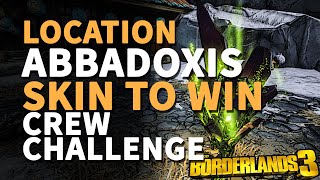 Ashfall Peaks Skin to Win Crew Challenge Borderlands 3 Abbadoxis Location [upl. by Anirahc714]