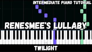 Twilight  Renesmees Lullaby Intermediate Piano Tutorial [upl. by Trubow]