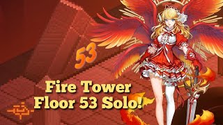 Guardian Tales Fire Tower 53 solo with Plitvice season Achievements [upl. by Nella]